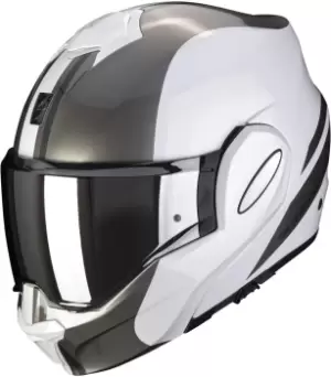 Image of Scorpion EXO-Tech Forza Helmet, white-silver, Size L, white-silver, Size L