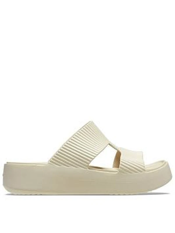 Image of Crocs Womens Gateway Grove Platform Clogs - Cream Female 3
