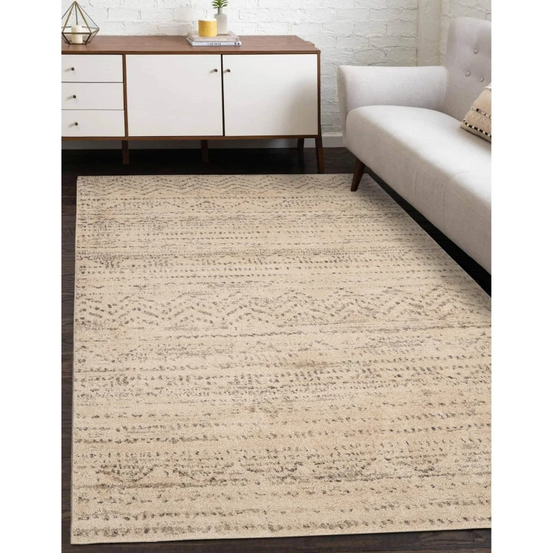 Image of Homemaker Freya Abstract Grey 80X120Cm Rug, Grey FREYAABSG80120