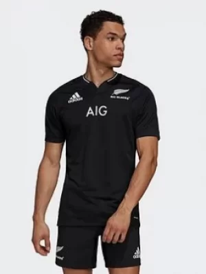 Image of adidas All Blacks Primeblue Replica Home Jersey, Black, Size S, Men