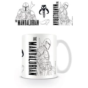 Image of Star Wars - Star Wars: The Mandalorian (Line Art) Mug