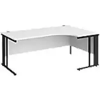 Image of Dams International Right Hand Ergonomic Desk MCM18ERKWH 1,800 x 1,200 x 725 mm