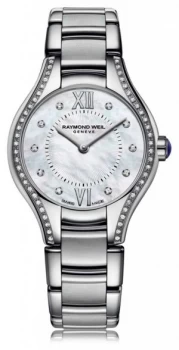 Image of Raymond Weil Womans Noemia 62 Diamond Mother Of Pearl Dial Watch