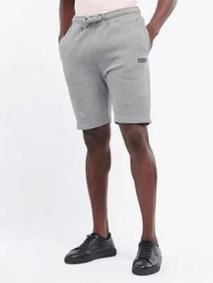 Image of Barbour International Sport Track Jersey Shorts, Grey Marl Size M Men