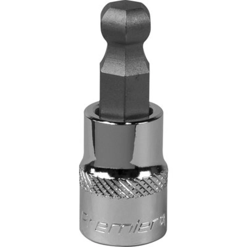 Image of Loops 10mm Ball-End Hex Socket Bit - 3/8" Square Drive - Chrome Vanadium Wrench Socket Multi