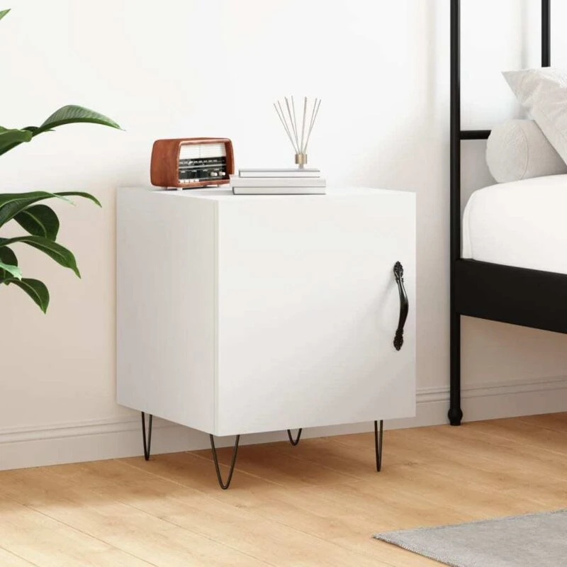 Image of VIDAXL Bedside Cabinet White 40x40x50cm Engineered Wood Vidaxl 8720845911270