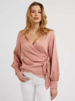 Image of Guess Front Wrap Blouse
