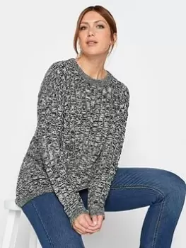 Image of Long Tall Sally Mono Twist Cable Jumper, Black, Size 18-20, Women