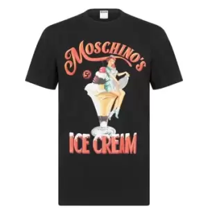 Image of MOSCHINO Ice Cream T Shirt - Black