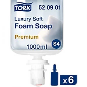 Image of Tork S4 Premium Hand Soap Refill White 1 L Pack of 6