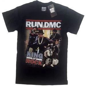 Image of Run DMC - King of Rock Homage Unisex Small T-Shirt - Black