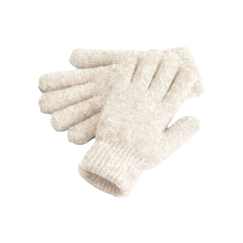 Image of Beechfield Beechfield Men Cosy Ribbed Cuff Gloves in Beige Beige One Size Male 5063377066937