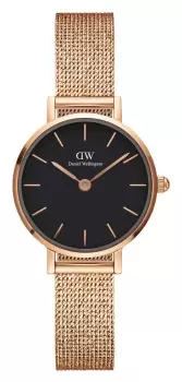 Image of Daniel Wellington DW00100440 Petite Melrose 24mm Black Dial Watch