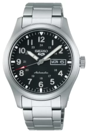 Image of Seiko 5 Sports Field Black Dial Stainless Steel Bracelet Watch