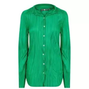 Image of Daisy Street Plisse Shirt - Green