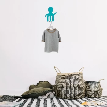 Image of Octopus - Blue Blue Metal Wall Hook