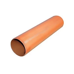 Image of FloPlast D043 Underground Drainage Pipe - Terracota 3m