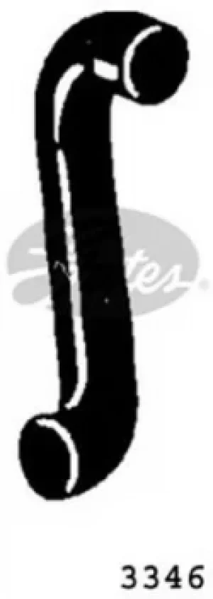 Image of Curved Radiator Hose 215mm X 36 Gates 3346