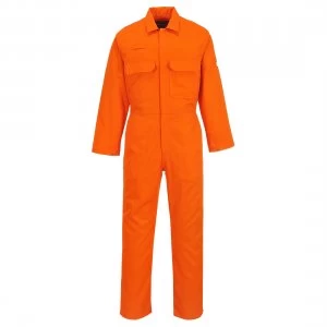 Image of Biz Weld Mens Flame Resistant Overall Orange Medium 32"