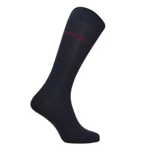 Image of Emporio Armani 3 Pack Knitted Short Socks Red/Blue