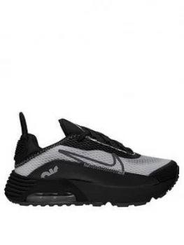 Image of Nike Air Max 2090 Childrens Trainer - Black/Grey, Size 2