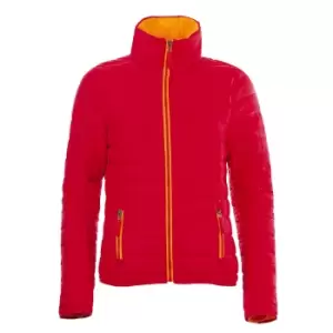 Image of SOLS Womens/Ladies Ride Padded Water Repellent Jacket (M) (Red)