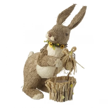 Image of Standing Rabbit Holding A Basket Decoration By Heaven Sends