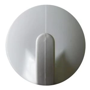 Image of BQ White ABS Robe Hook Pack of 2