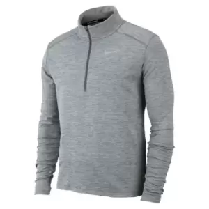 Image of Nike Half Zip Core Long Sleeve Running Top Mens - Grey