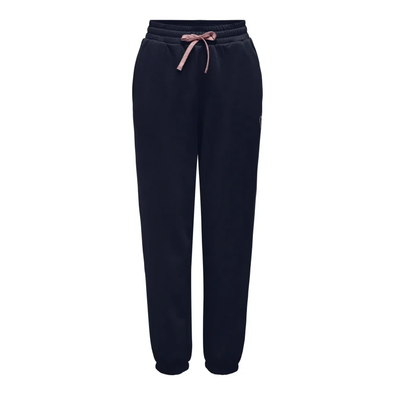 Image of Only Tracksuit Trousers with Heart Detail Navy Blue Women S
