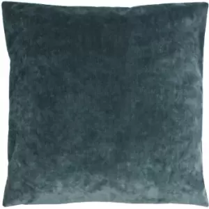 Image of Camden Micro-Corduroy Velvet Cushion Cover, Denim, 50 x 50 Cm - Furn