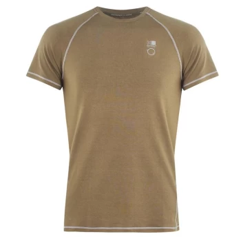 Image of Karrimor X OM Sustainable Bamboo and Organic Cotton Active T Shirt - Khaki Marl