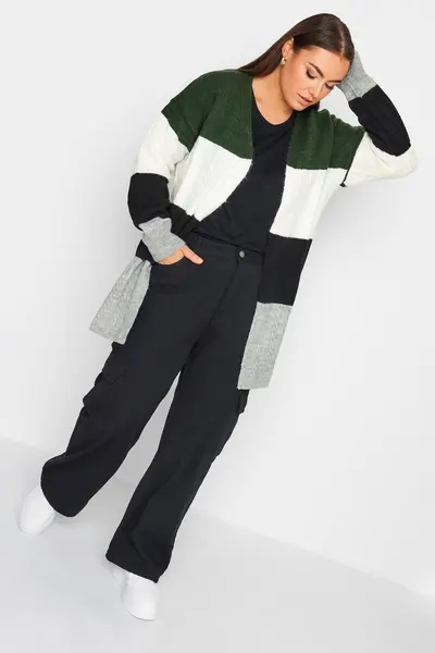 Image of Yours Knitted Cardigan Green