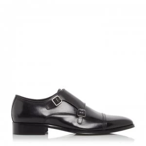Image of Dune London Surfer Smart Buckled Monk Shoes - Black