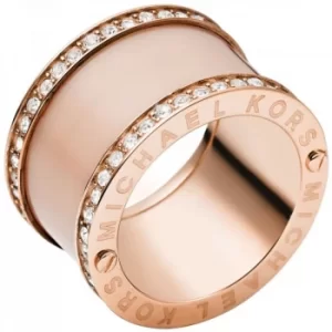 Image of Ladies Michael Kors PVD rose plating Size L.5 Heritage Ring Size L.5