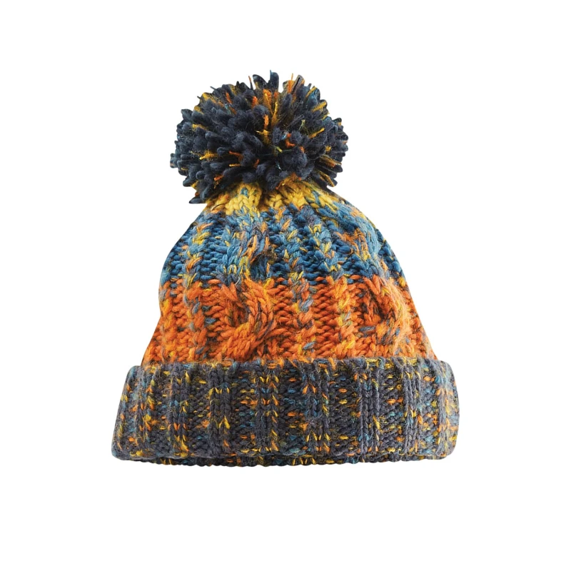 Image of Beechfield Beechfield Men Corkscrew Beanie in Blue Blue One Size Male 5063425911189