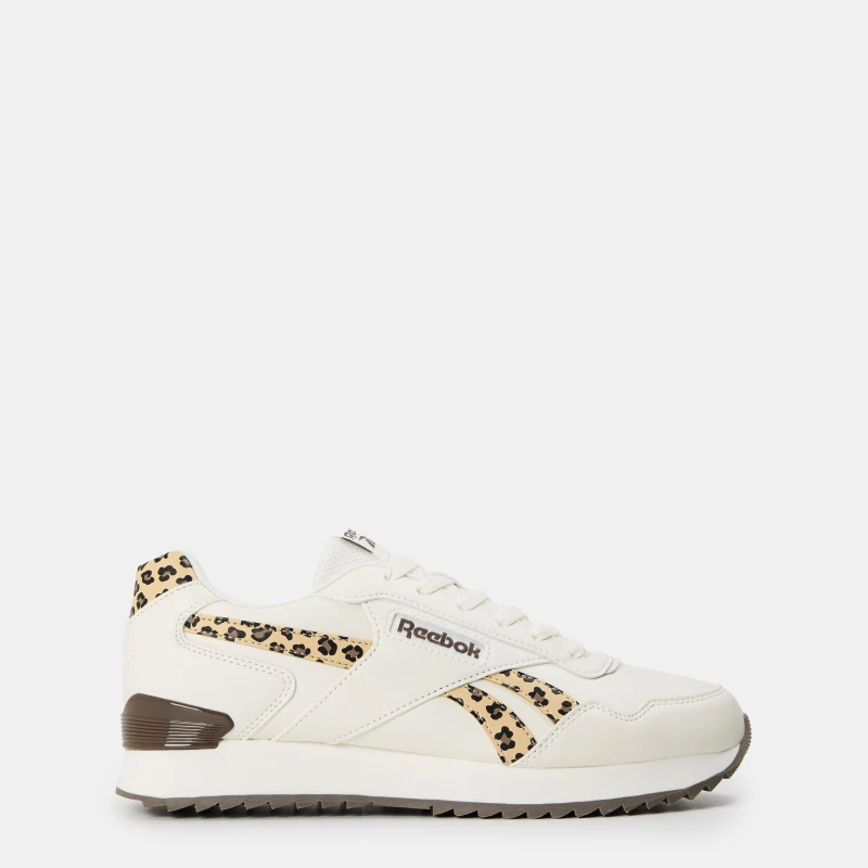 Image of Reebok Royal Glide Ripple Clip Ladies Trainers Chalk/Leopard female 3 (35.5)