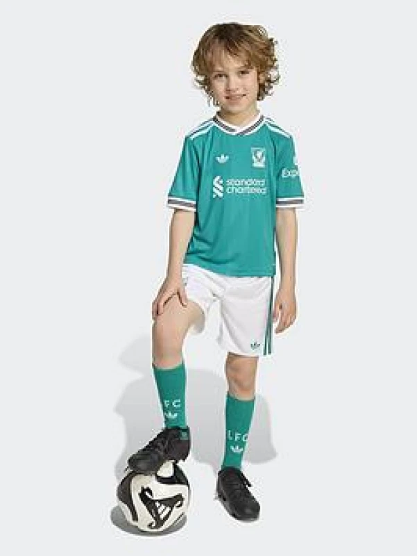 Image of adidas Liverpool Third Minikit 2025 2026 Infants - Green Male 2 - 3 Years