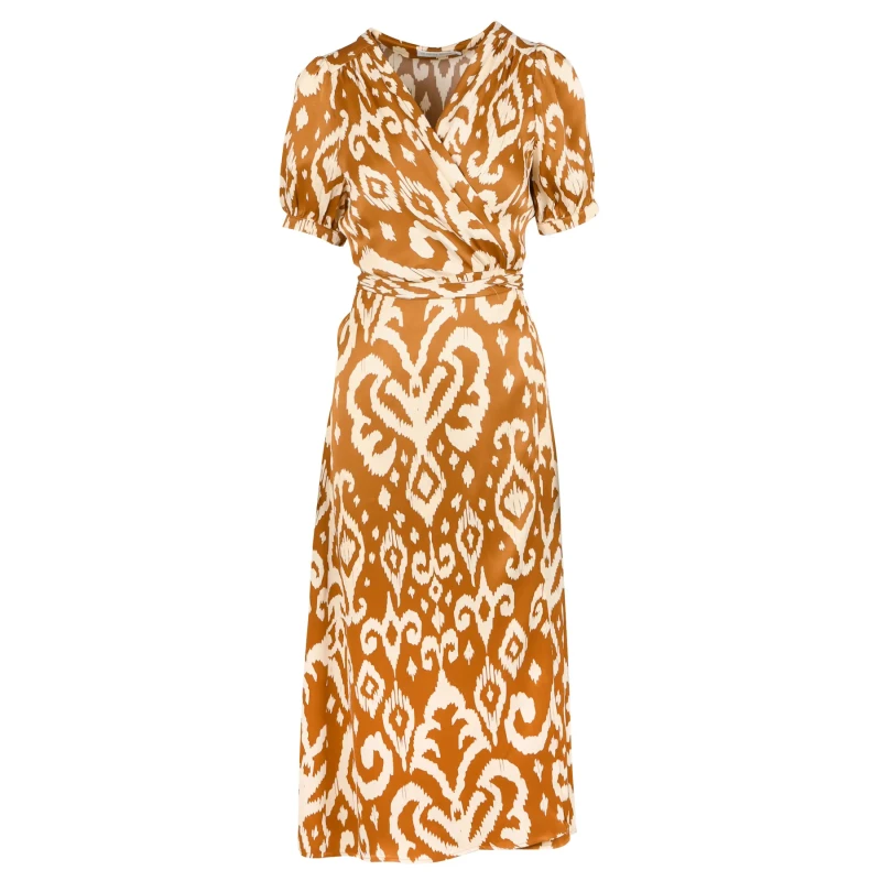 Image of La Petite Etoile Wrap dress For Her La Petite Etoile Rim Marron Female M