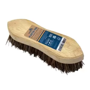 Image of Charles Bentley Marine Conservation Society Stiff Bassine Wooden Scrubbing Brush - Natural