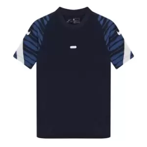 Image of Nike Dri-FIT Strike Big Kids Short-Sleeve Soccer Top - Blue