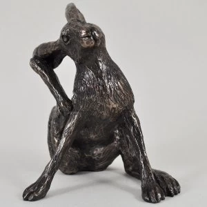 Image of Hazel Hare by Harriet Glen Cold Cast Bronze Sculpture 15cm