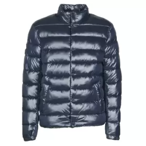 Image of Superdry HIGH SHINE QUILTED PUFFER mens Jacket in Blue - Sizes S,M,L,XL