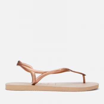 Image of Havaianas Womens Luna Toe Post Sandals - Rose Gold - UK 8