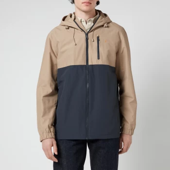 Image of Farah Mens Westchester Hooded Jacket - Smoky Brown/True Navy - S