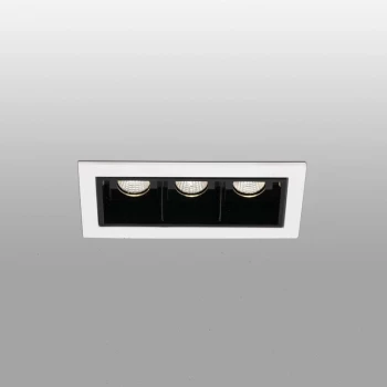 Image of Faro Troop - LED White Black recessed Downlight 3x 2W 3000K