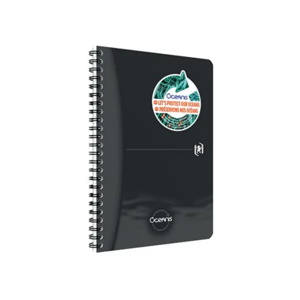 Image of Oxford Oxford Oceanis Wirebound Notebook Ruled A5 Black 400180064 400180064