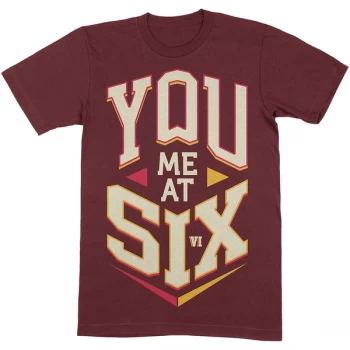 Image of You Me At Six - Cube Unisex X-Large T-Shirt - Red