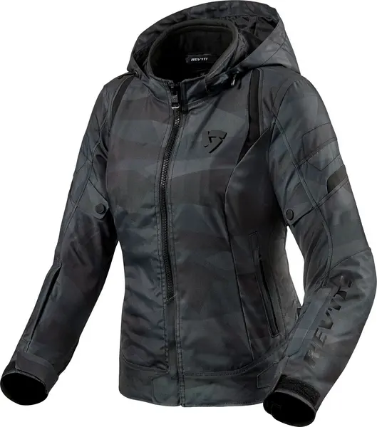 Image of REV'IT! Flare 2 Jacket Lady Camo Black Gray Size 36