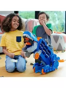 Image of Hot Wheels City Ultimate T-Rex Transporter Playset